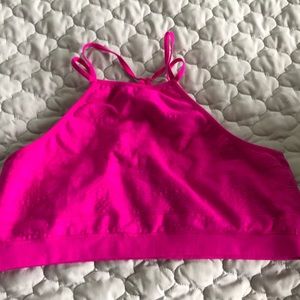 High neck lounging bra